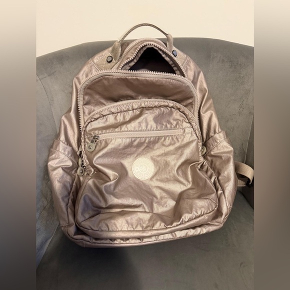 Kipling Metallic Glow Golden with Light Tone Rose Backpack and Bag Set - Picture 4 of 13